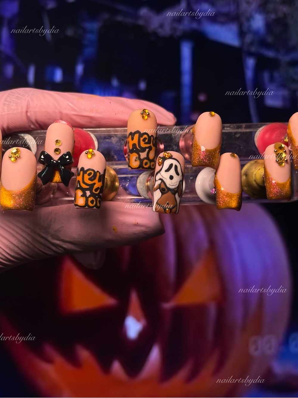 Custom Halloween Press-On Nail Set